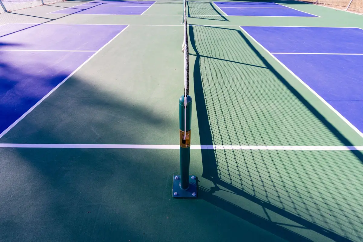 The neighborhood pickleball court